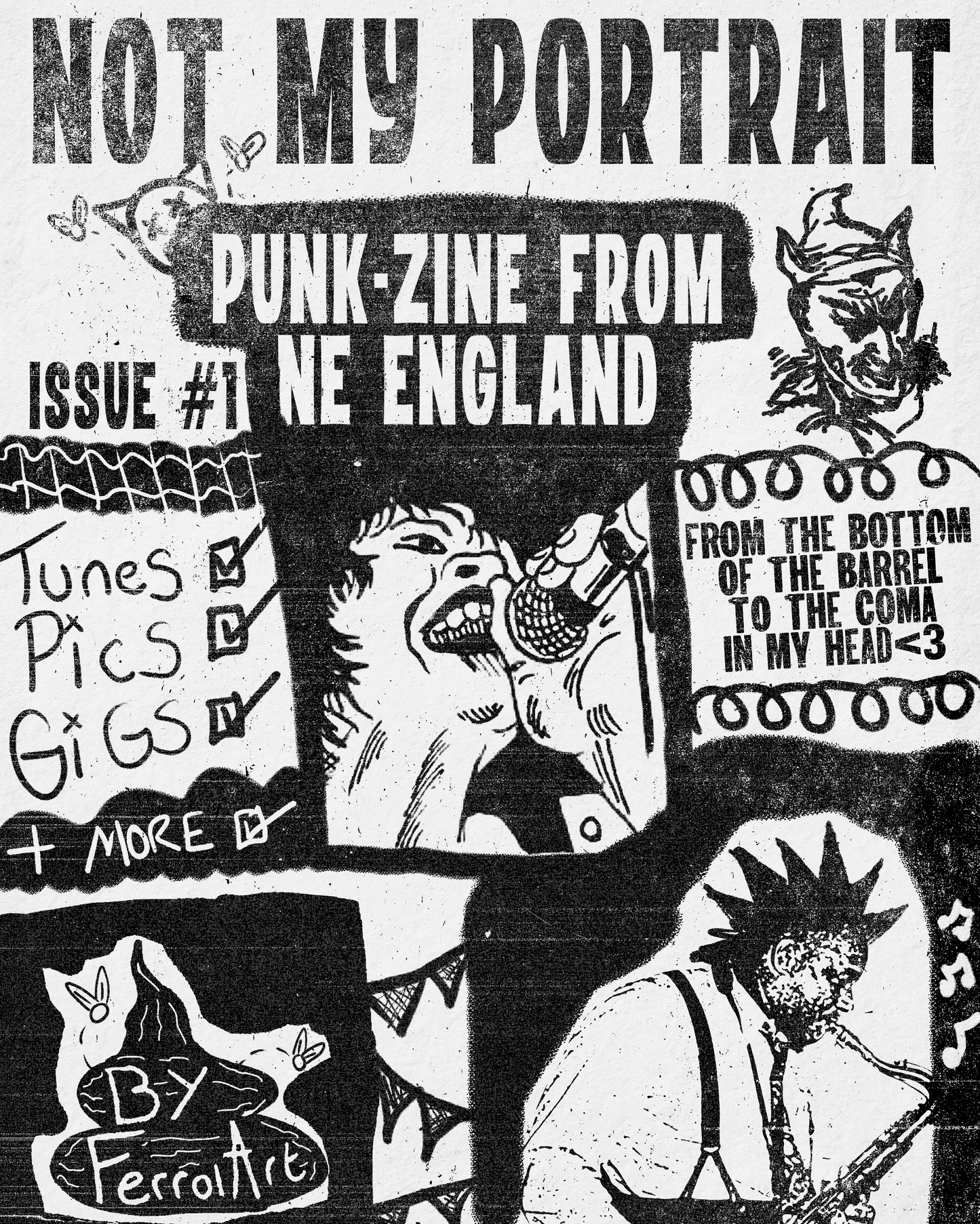 [UK ONLY] 'Not My Portait' Punk Zine - Issue #1 (Limited to 50 & Hand Numbered!)